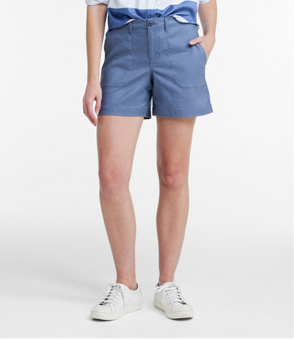 L.L.Bean | Women's Comfort Stretch Cotton/Linen Shorts, High-Rise 7"