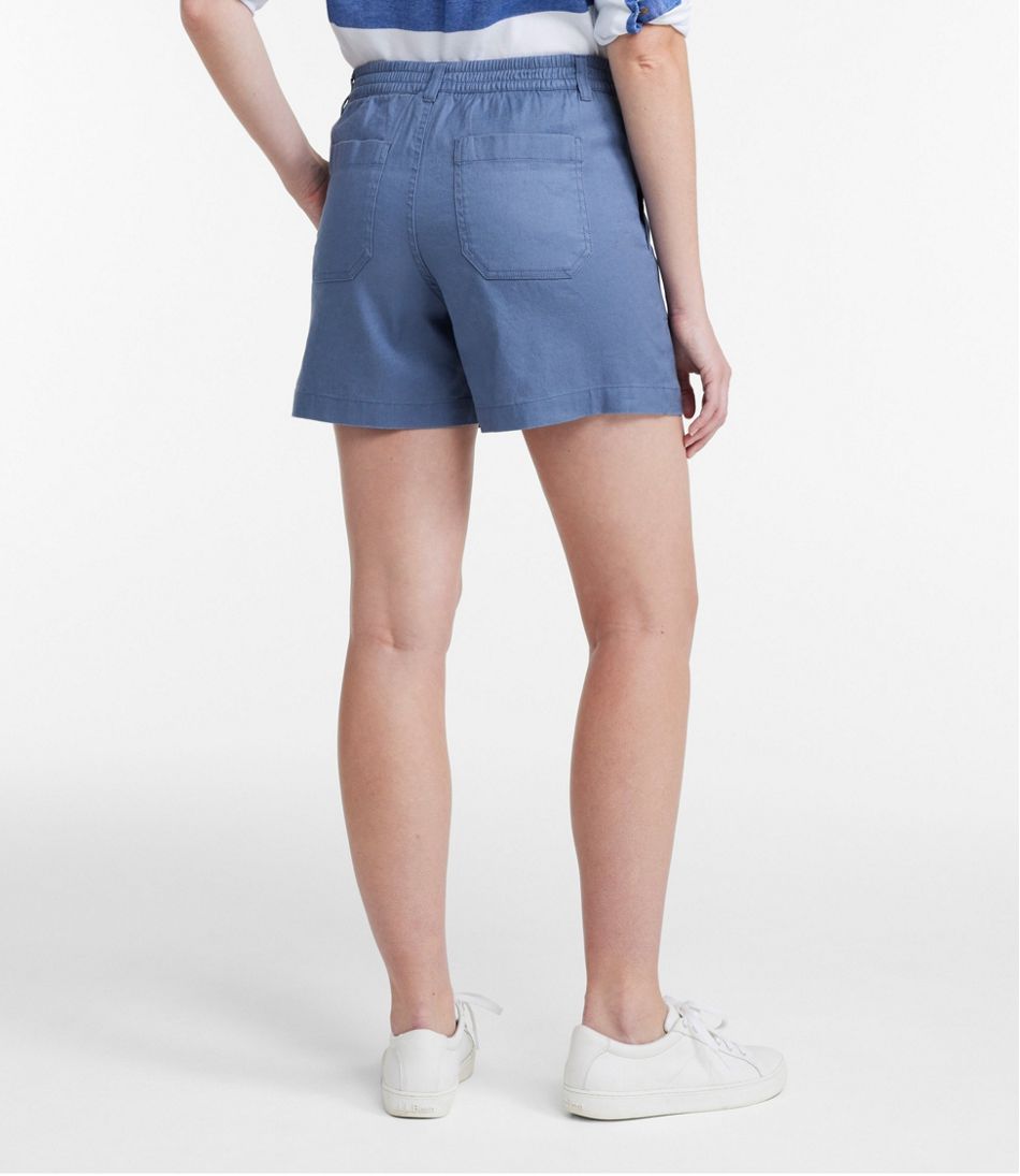 L.L.Bean | Women's Comfort Stretch Cotton/Linen Shorts, High-Rise 7"