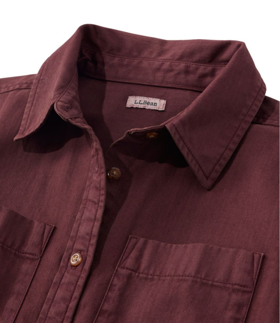 L.L.Bean | Women's L.L. Bean Heritage Washed Denim Shirt Dress, Garment-Dye
