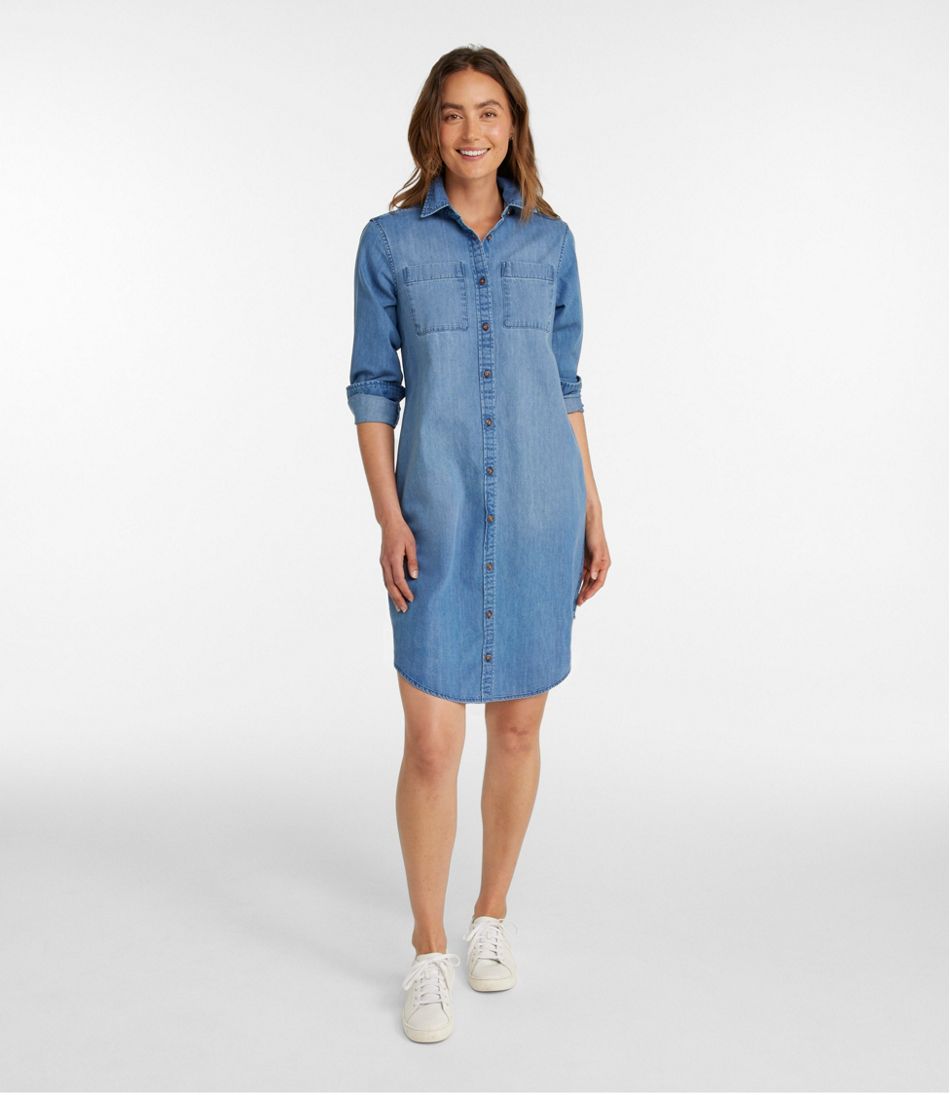 L.L.Bean | Women's L.L. Bean Heritage Washed Denim Shirt Dress
