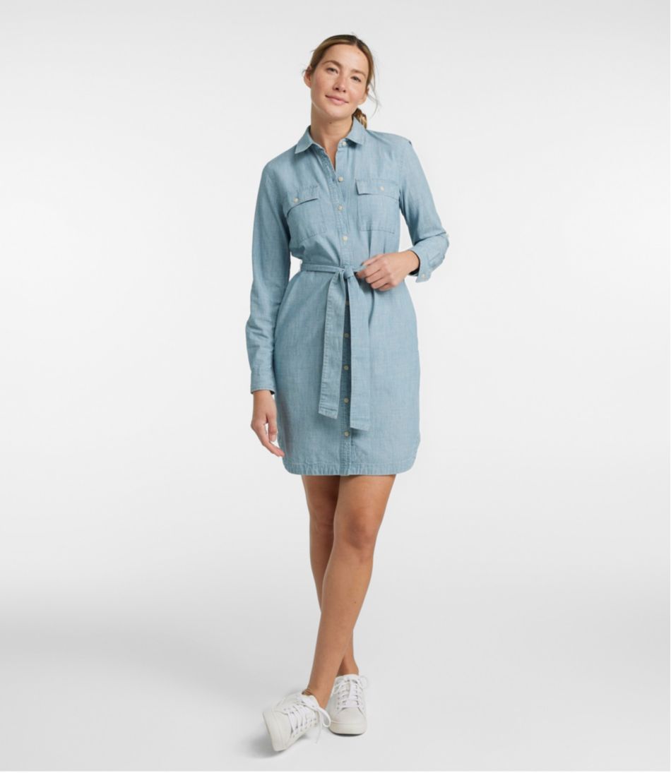 L.L.Bean | Women's Signature Camp Shirt Dress, Button-Front