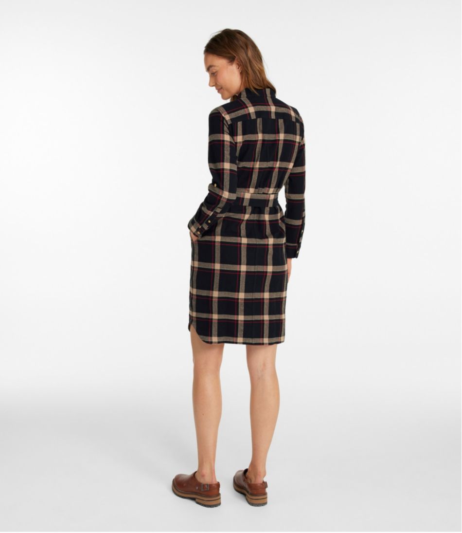 L.L.Bean | Women's Signature Camp Flannel Shirt Dress, Button-Front