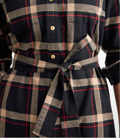 L.L.Bean | Women's Signature Camp Flannel Shirt Dress, Button-Front