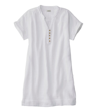 L.L.Bean | Women's Cloud Gauze Short-Sleeve Shift Dress