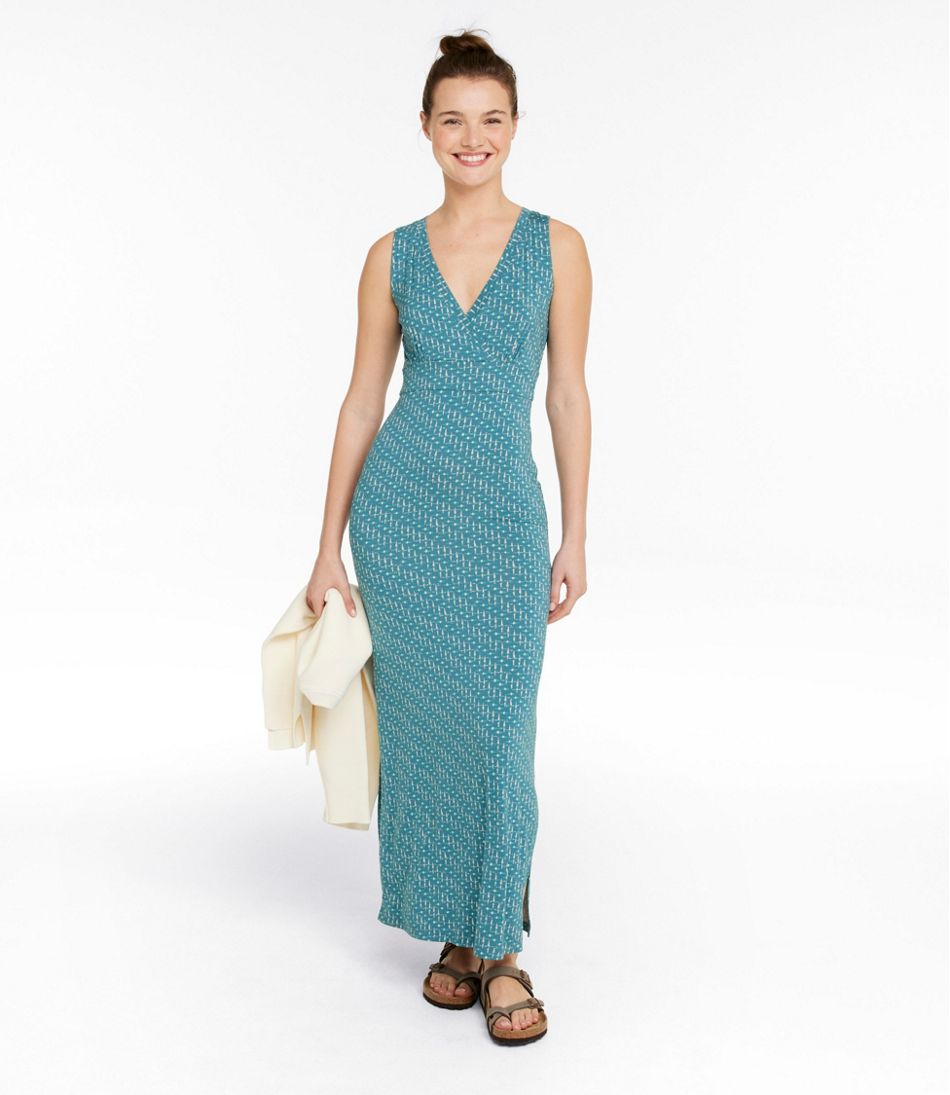 L.L.Bean | Women's Summer Knit Maxi Dress, Print