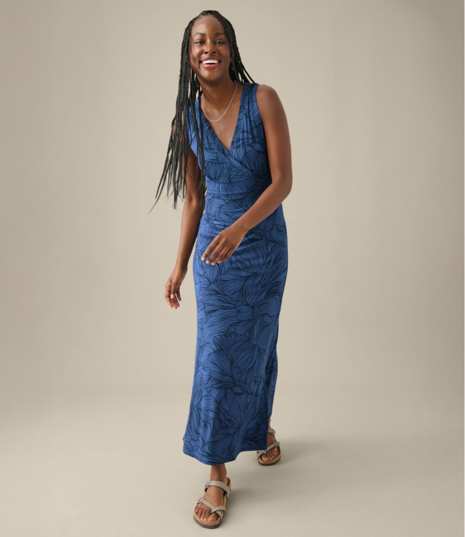 L.L.Bean | Women's Summer Knit Maxi Dress, Print