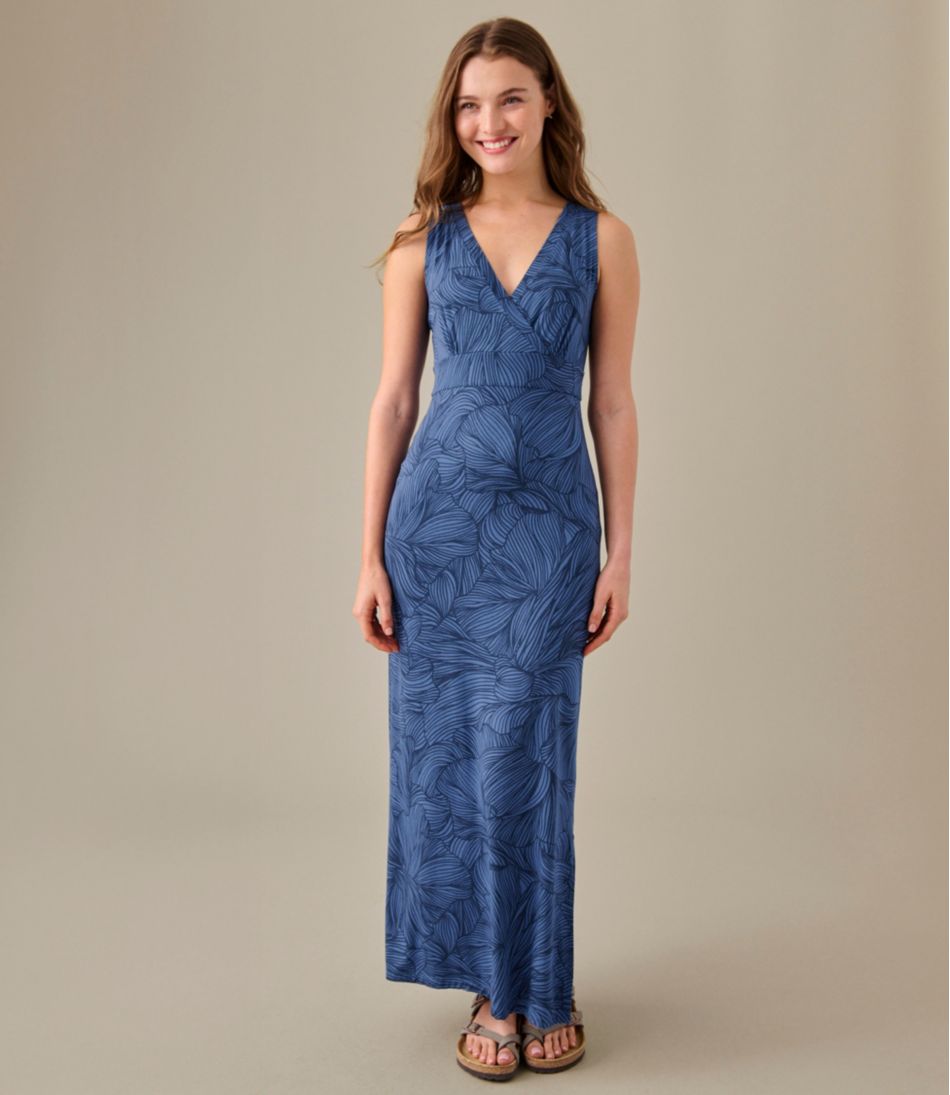 L.L.Bean | Women's Summer Knit Maxi Dress, Print