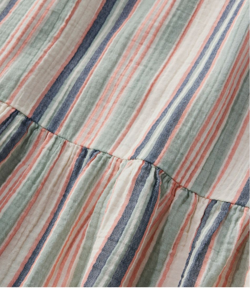 L.L.Bean | Women's Cloud Gauze Midi Dress, Stripe