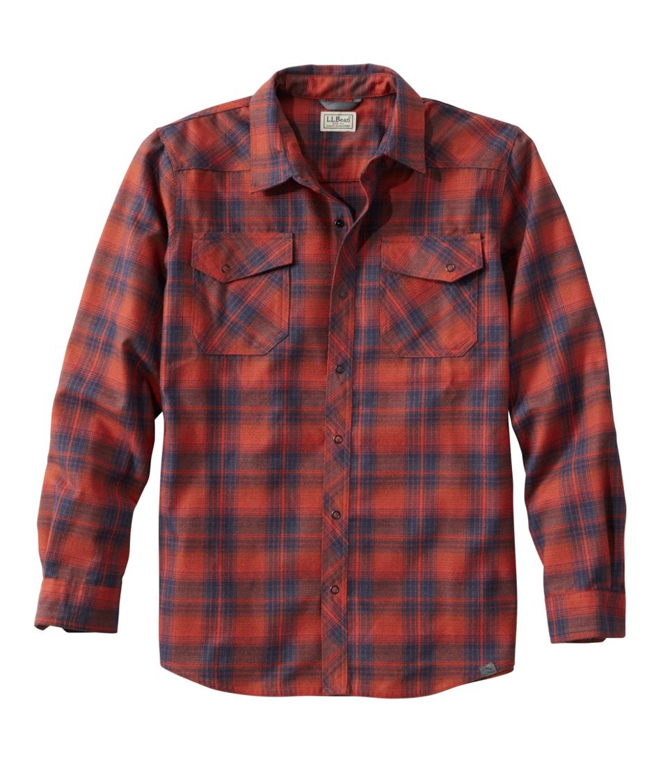 L.L.Bean | Men's Katahdin Performance Flannel Shirt, Slightly Fitted