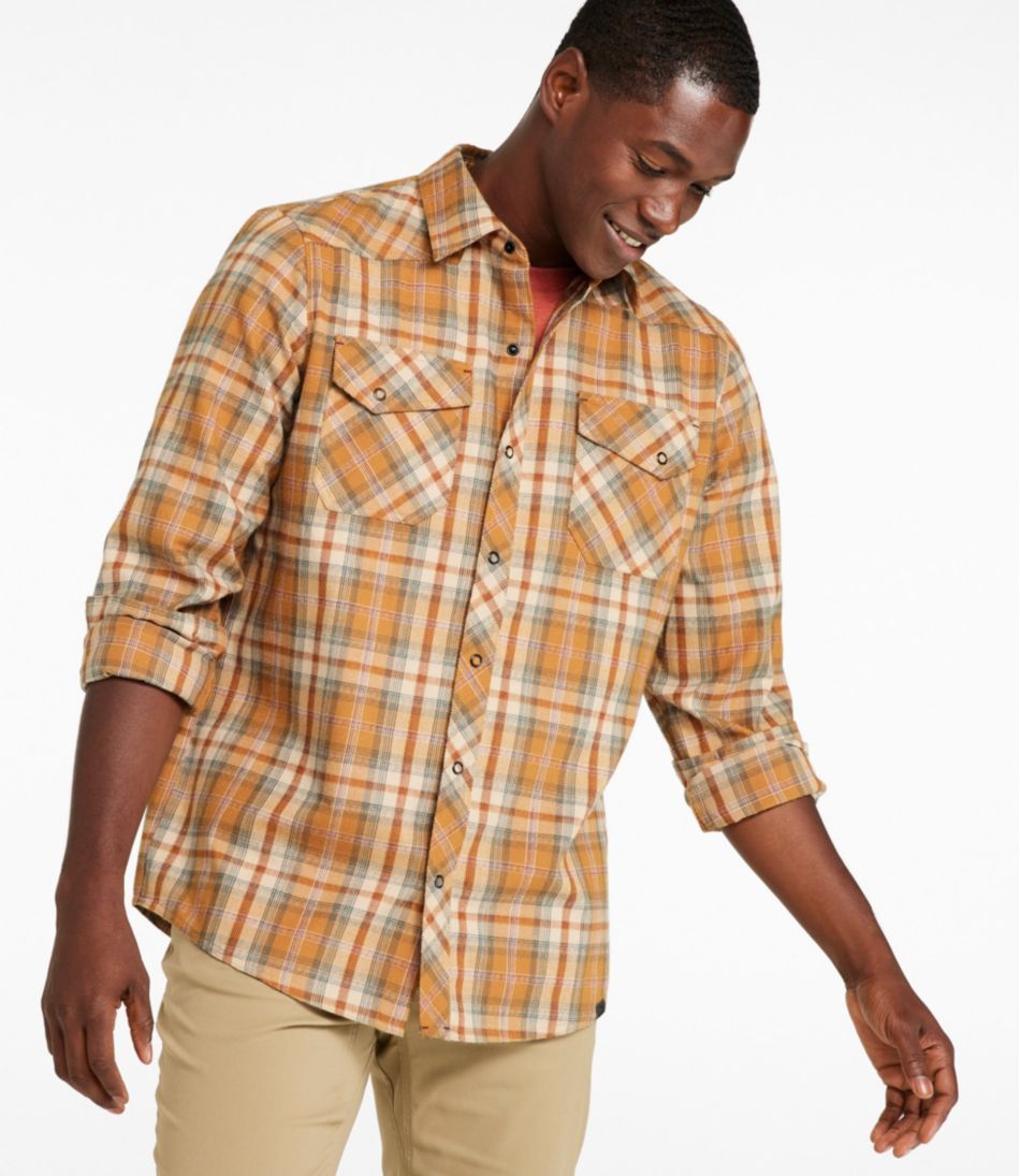 L.L.Bean | Men's Katahdin Performance Flannel Shirt, Slightly Fitted