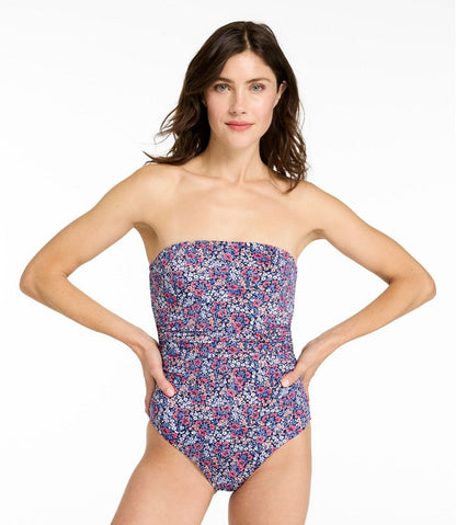 L.L.Bean | Women's Coastal Essentials Swimwear, Bandeau Tanksuit Print