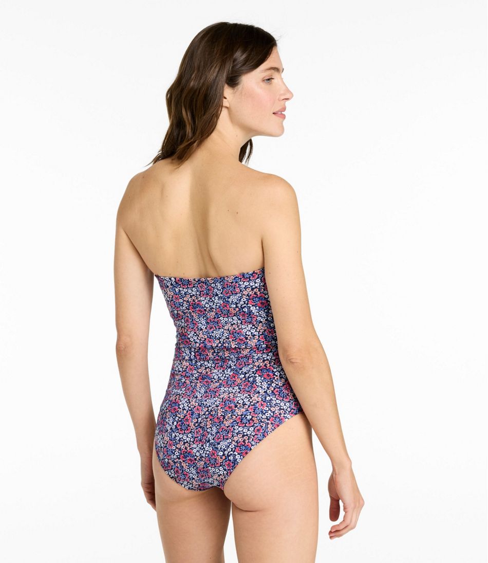 L.L.Bean | Women's Coastal Essentials Swimwear, Bandeau Tanksuit Print