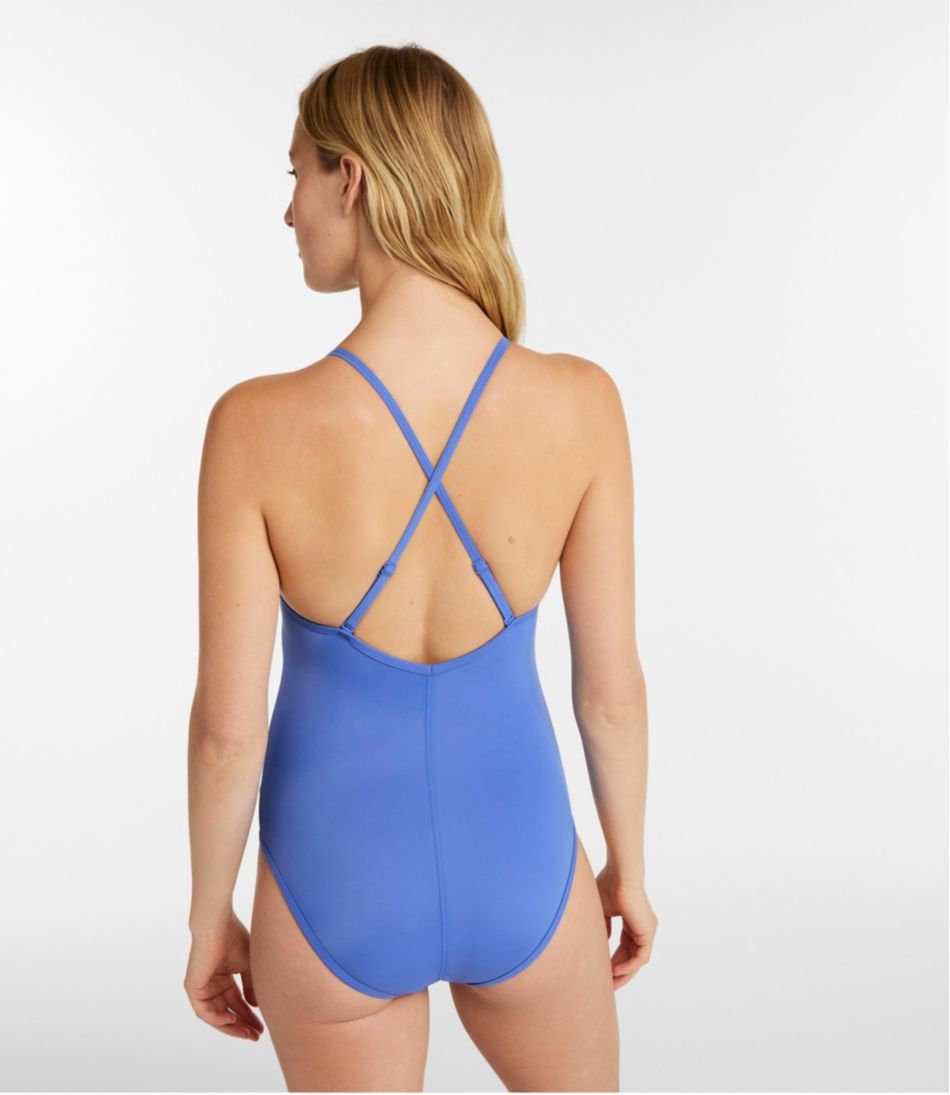 L.L.Bean | Women's Coastal Essentials Swimwear, V-Neck Tanksuit