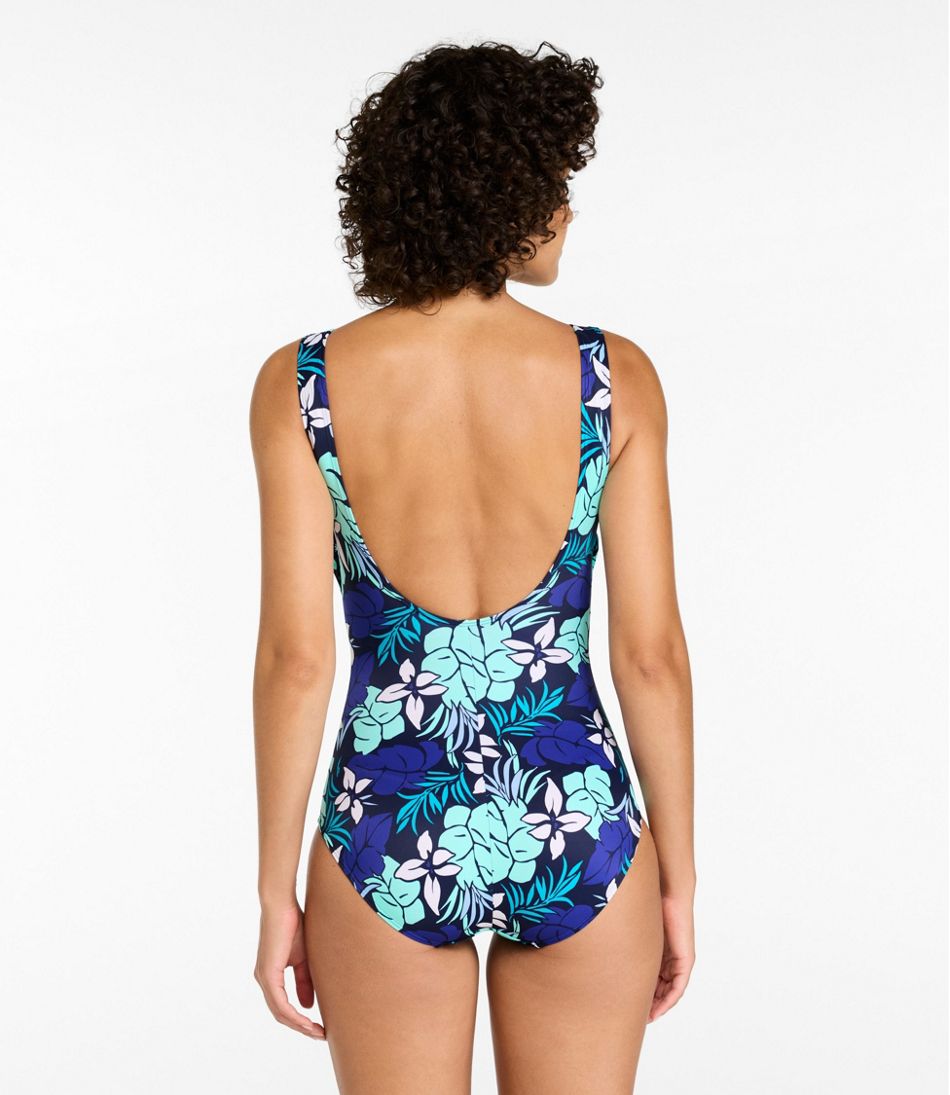 L.L.Bean | Women's BeanSport Swimwear, Scoopneck Tanksuit Print