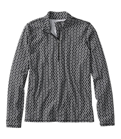 L.L.Bean | Women's SunSmart® UPF 50+ Sun Shirt, Quarter-Zip Print