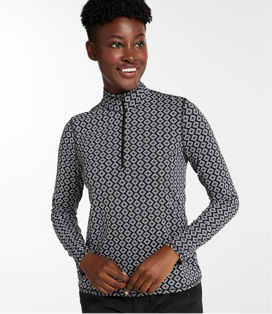 L.L.Bean | Women's SunSmart® UPF 50+ Sun Shirt, Quarter-Zip Print