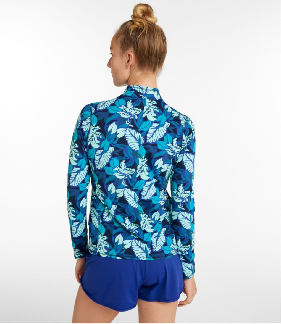 L.L.Bean | Women's SunSmart® UPF 50+ Sun Shirt, Quarter-Zip Print