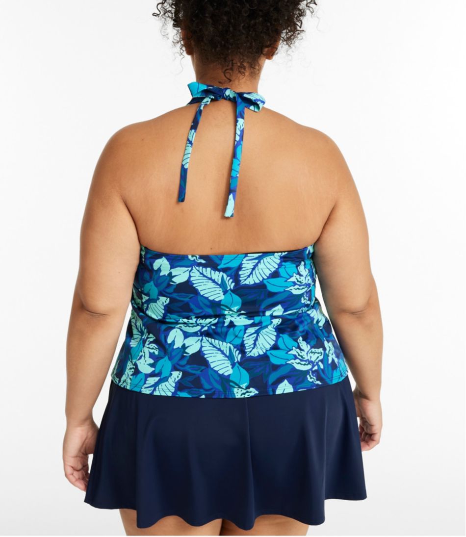 L.L.Bean | Women's BeanSport Swimwear, Halter Tankini Top Print