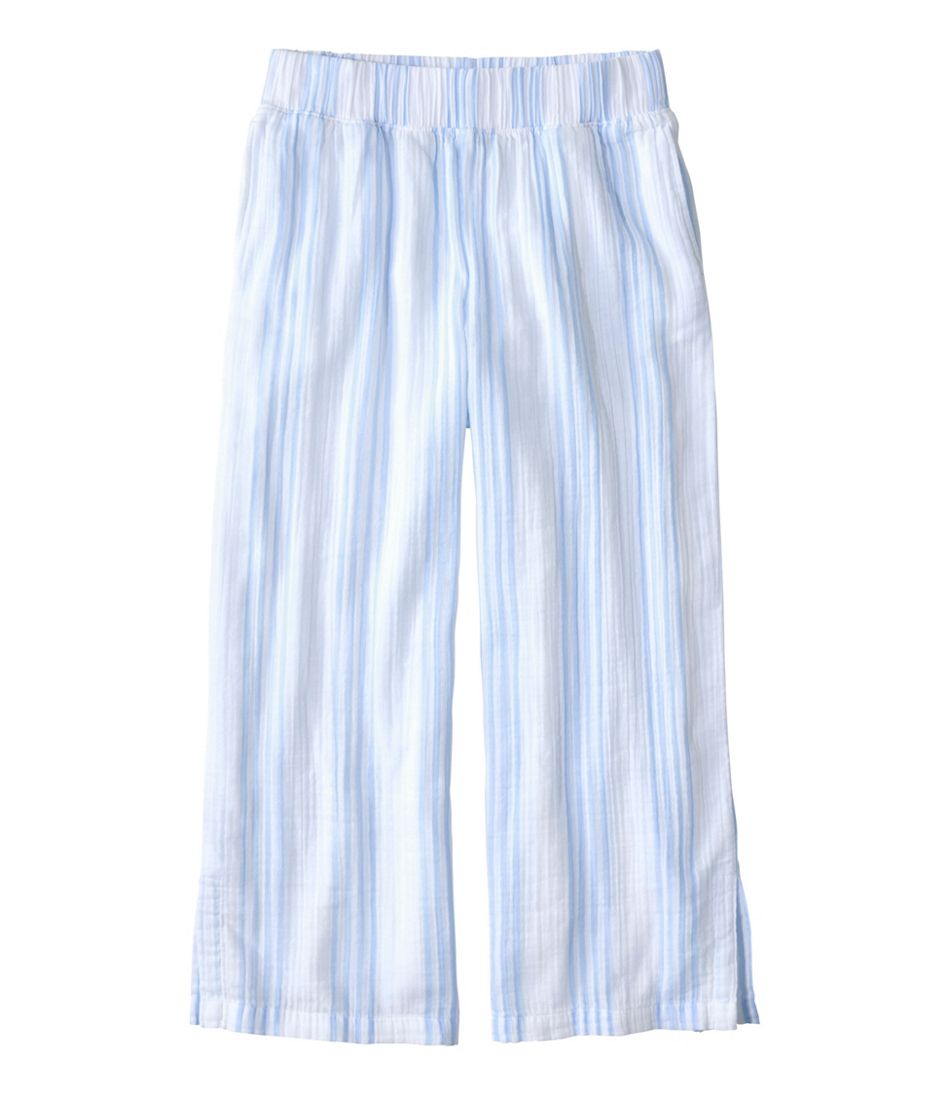 L.L.Bean | Women's Cloud Gauze Wide-Leg Pants, Stripe
