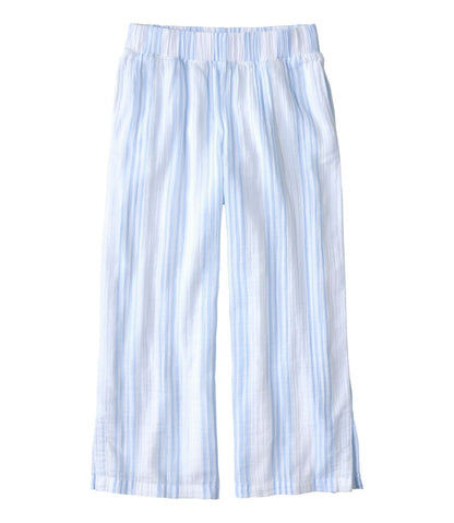 L.L.Bean | Women's Cloud Gauze Wide-Leg Pants, Stripe