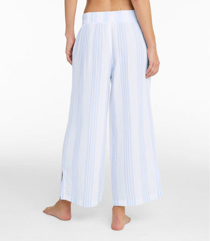 L.L.Bean | Women's Cloud Gauze Wide-Leg Pants, Stripe