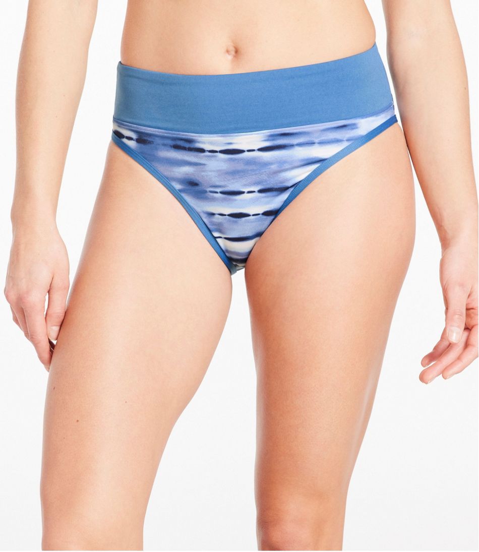 L.L.Bean | Women's New Currents Swimwear, Mid-Rise Brief Print