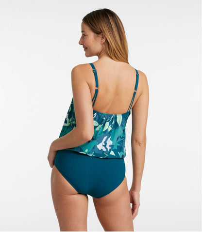 L.L.Bean | Women's Shaping Swimwear, Blouson Tanksuit Print