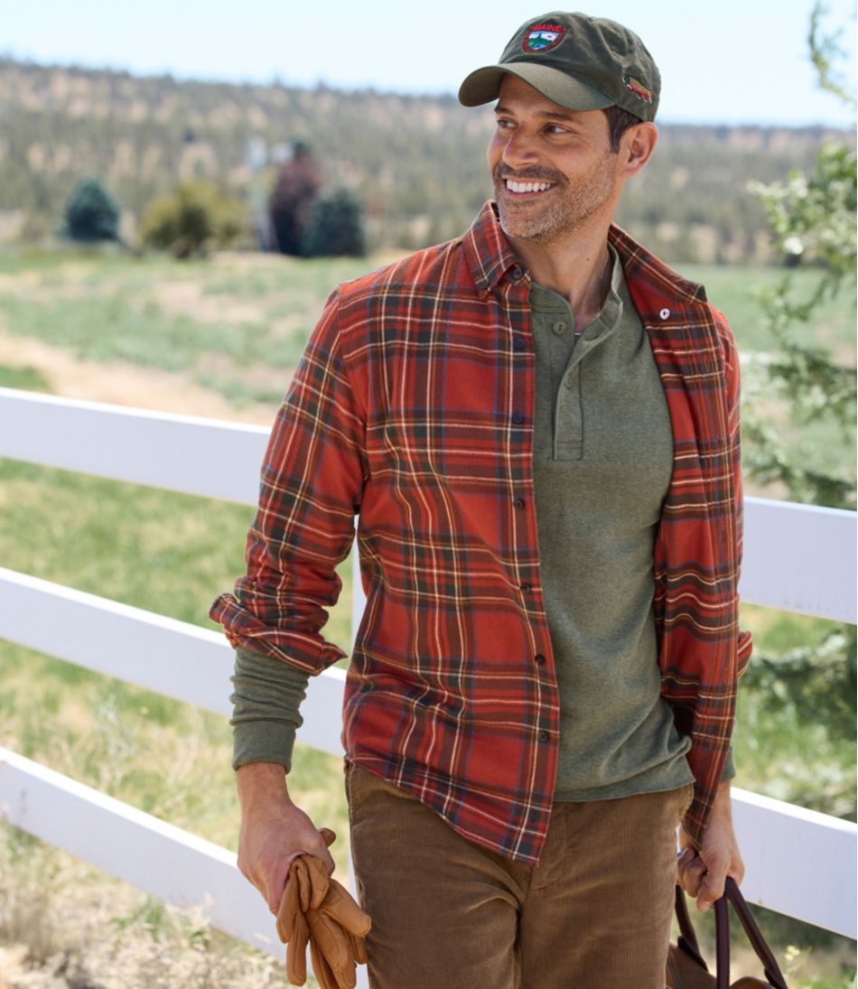L.L.Bean | Men's Scotch Plaid Flannel Shirt, Slightly Fitted
