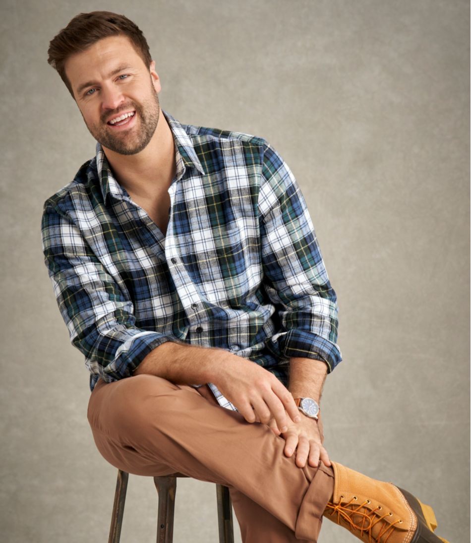L.L.Bean | Men's Scotch Plaid Flannel Shirt, Slightly Fitted