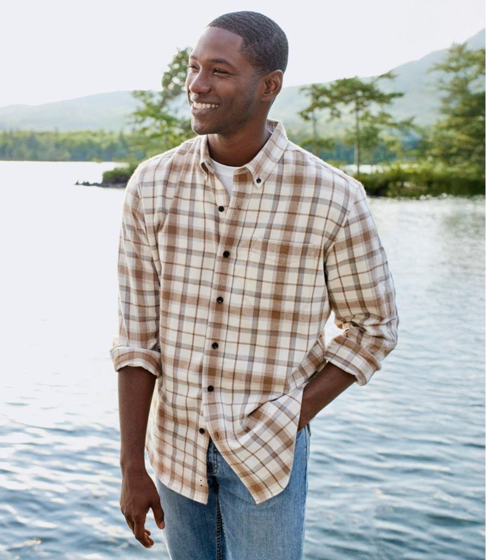 L.L.Bean | Men's Scotch Plaid Flannel Shirt, Slightly Fitted