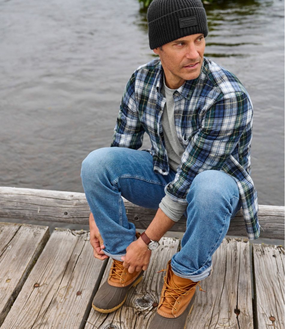 L.L.Bean | Men's Scotch Plaid Flannel Shirt, Slightly Fitted
