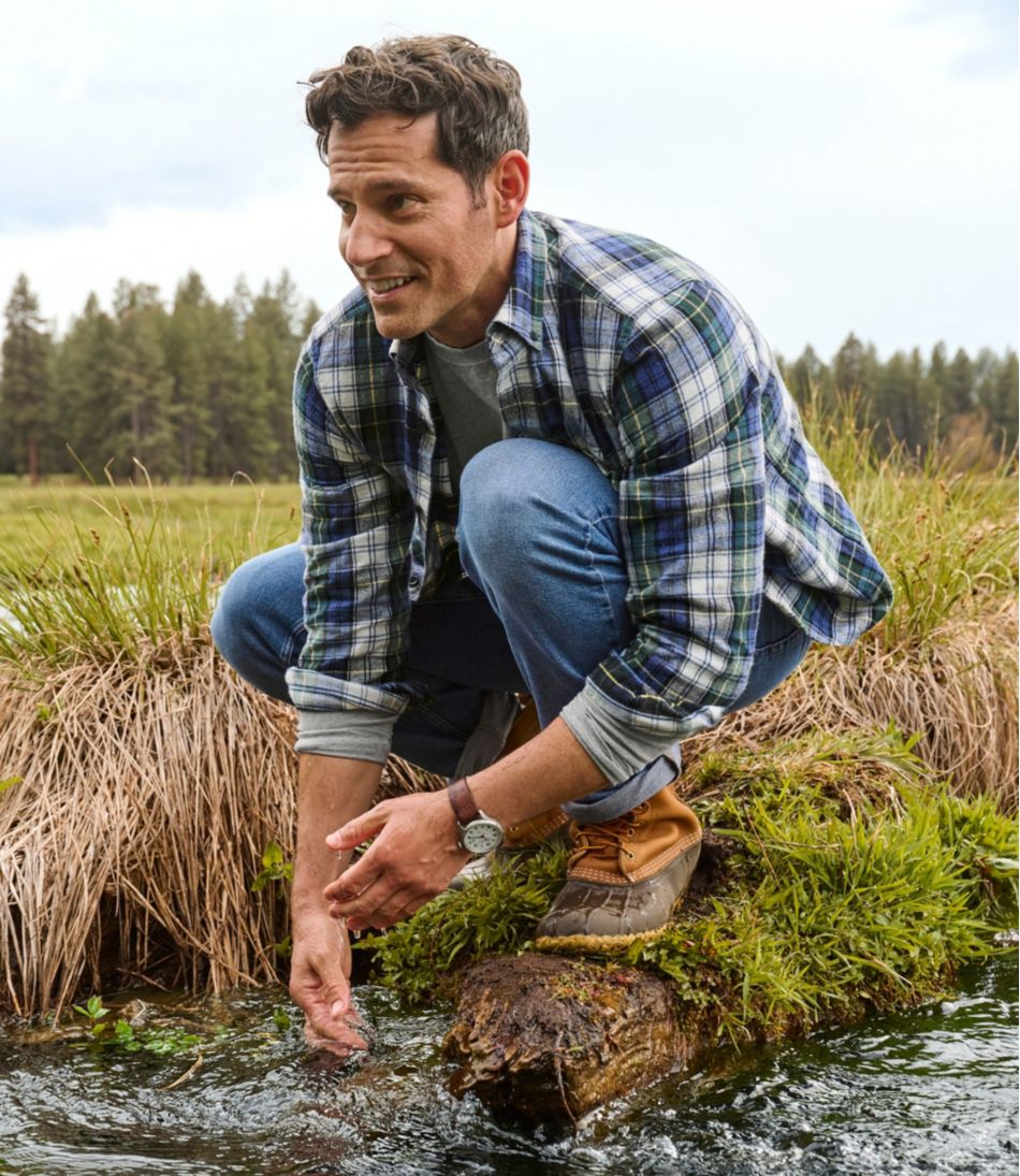 L.L.Bean | Men's Scotch Plaid Flannel Shirt, Slightly Fitted