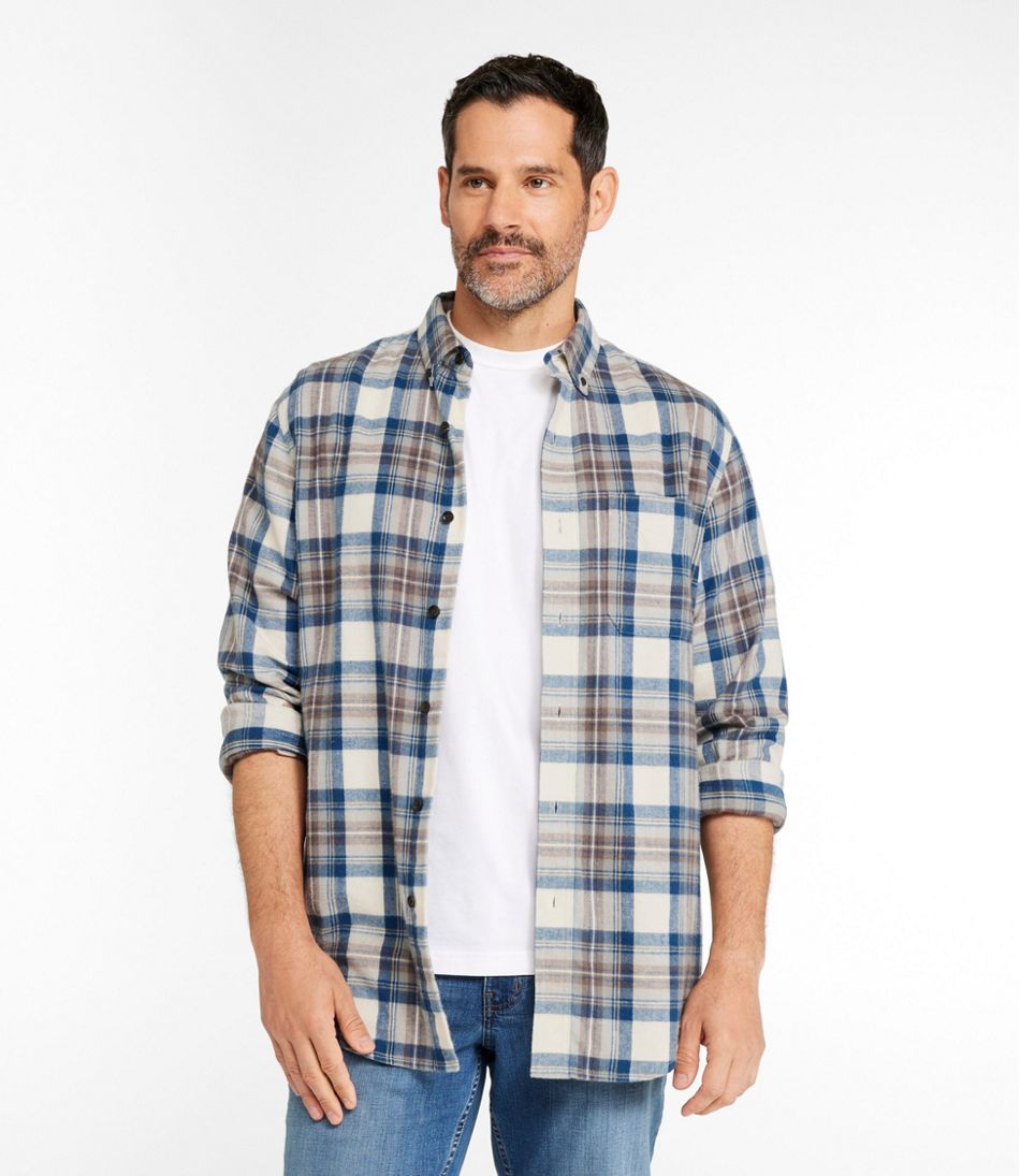 L.L.Bean | Men's Scotch Plaid Flannel Shirt, Slightly Fitted