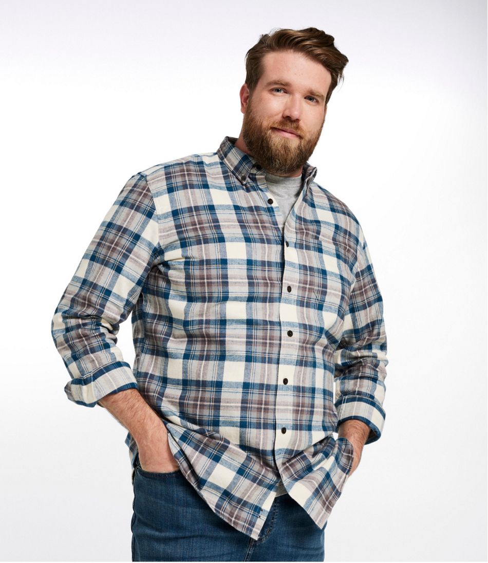 L.L.Bean | Men's Scotch Plaid Flannel Shirt, Slightly Fitted