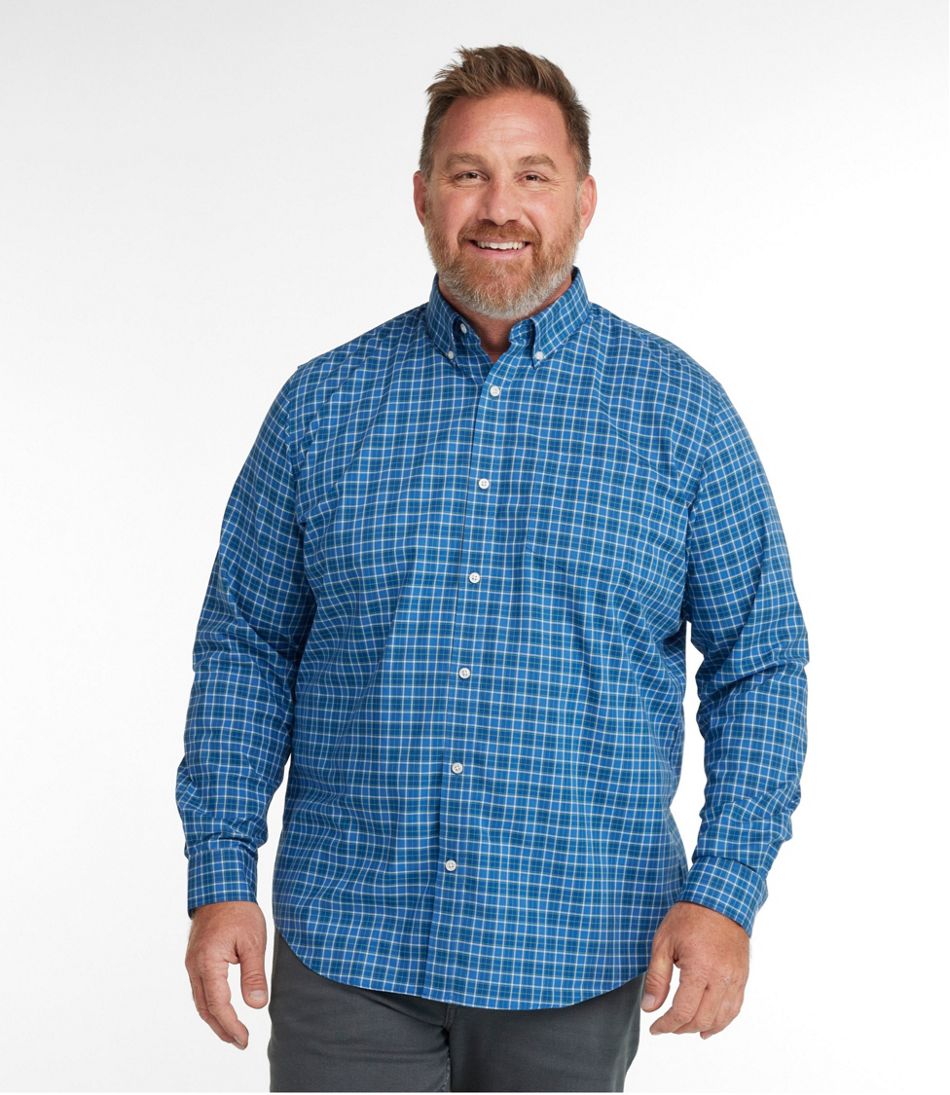 L.L.Bean | Men's Wrinkle-Free Kennebunk Sport Shirt, Slightly Fitted Check