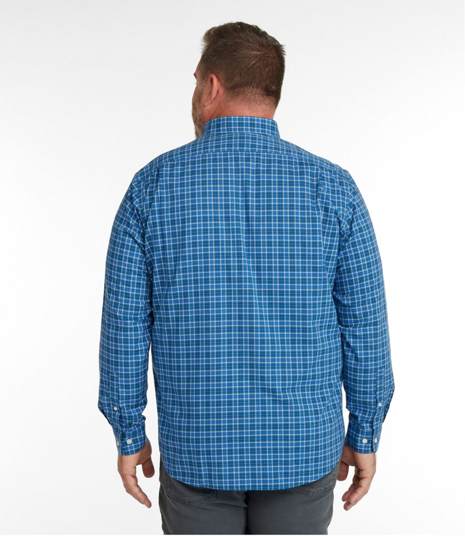 L.L.Bean | Men's Wrinkle-Free Kennebunk Sport Shirt, Slightly Fitted Check