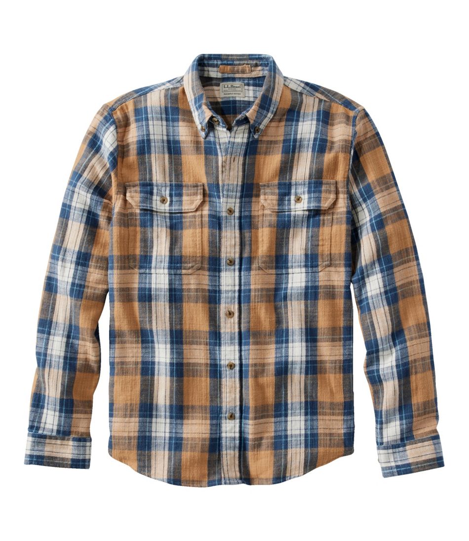 L.L.Bean | Men's 1912 Field Flannel Shirt, Slightly Fitted Untucked Fit, Plaid