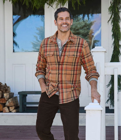 L.L.Bean | Men's 1912 Field Flannel Shirt, Slightly Fitted Untucked Fit, Plaid