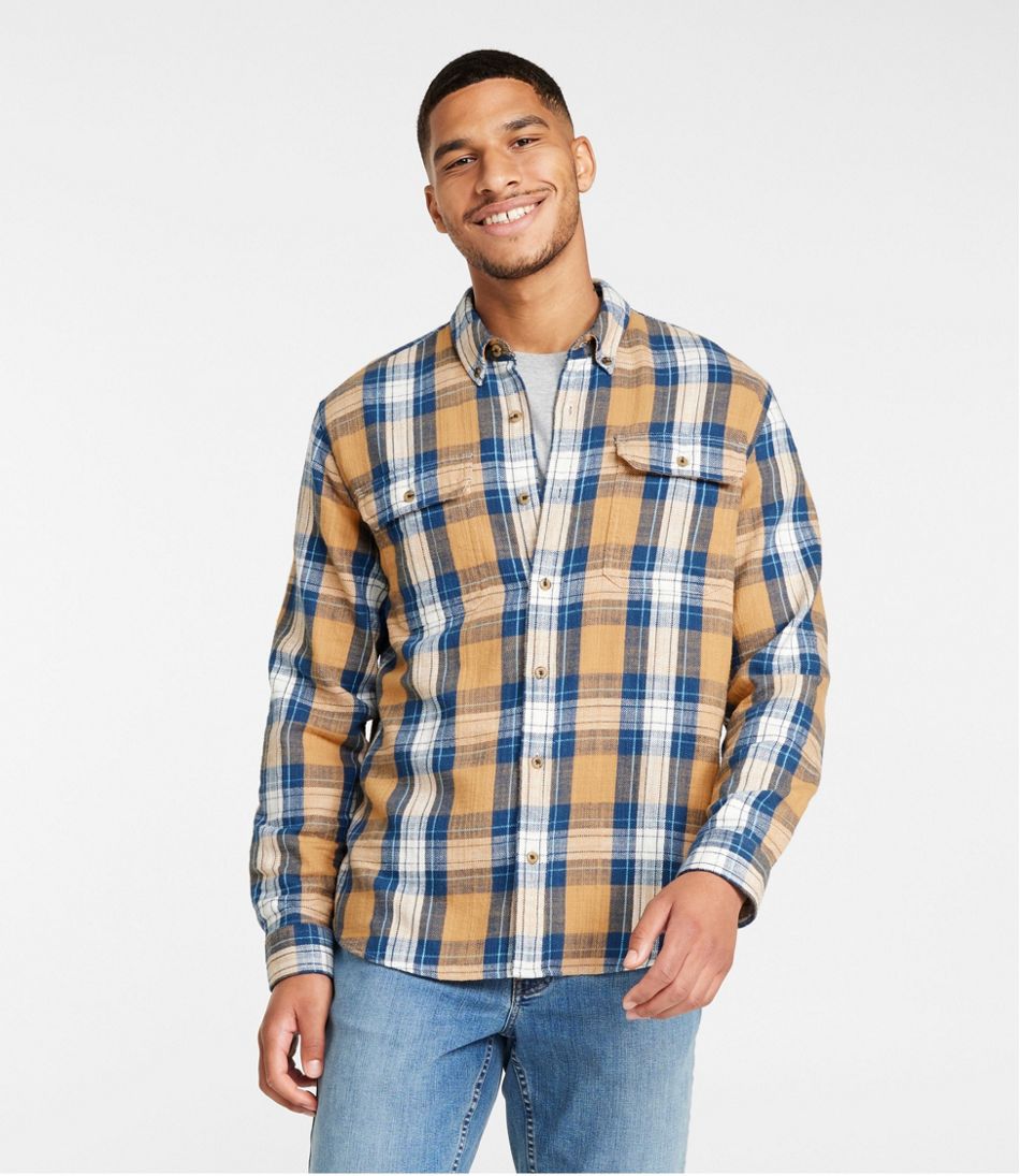 L.L.Bean | Men's 1912 Field Flannel Shirt, Slightly Fitted Untucked Fit, Plaid