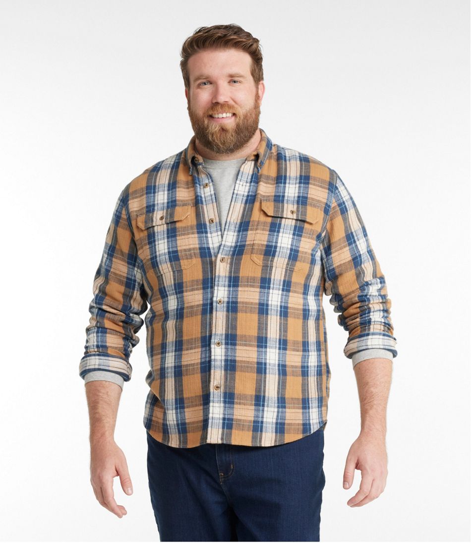 L.L.Bean | Men's 1912 Field Flannel Shirt, Slightly Fitted Untucked Fit, Plaid