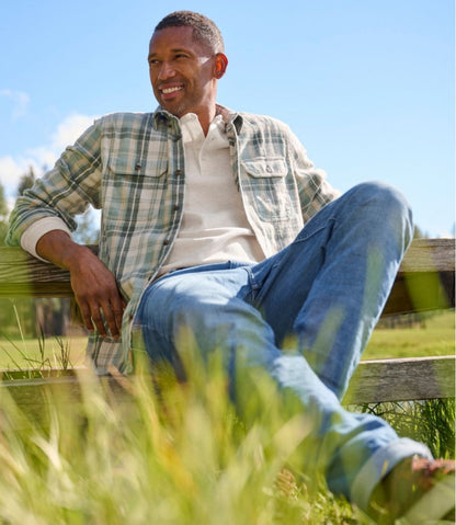 L.L.Bean | Men's 1912 Field Flannel Shirt, Slightly Fitted Untucked Fit, Plaid