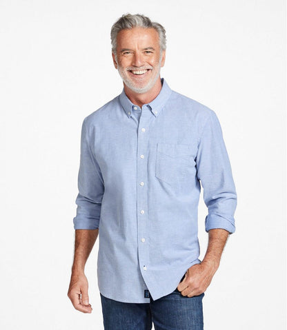 L.L.Bean | Men's Comfort Stretch® Oxford Shirt, Traditional Untucked Fit