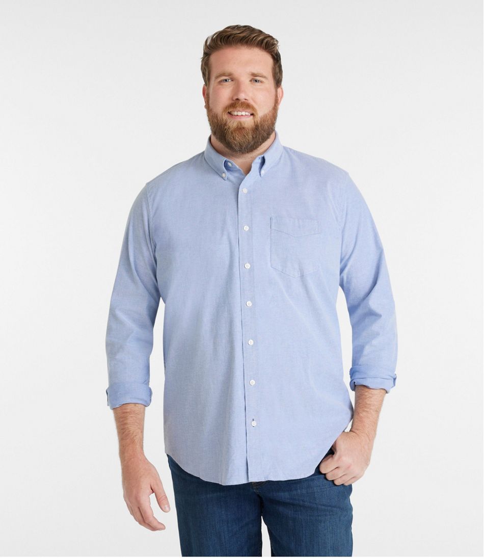 L.L.Bean | Men's Comfort Stretch® Oxford Shirt, Traditional Untucked Fit