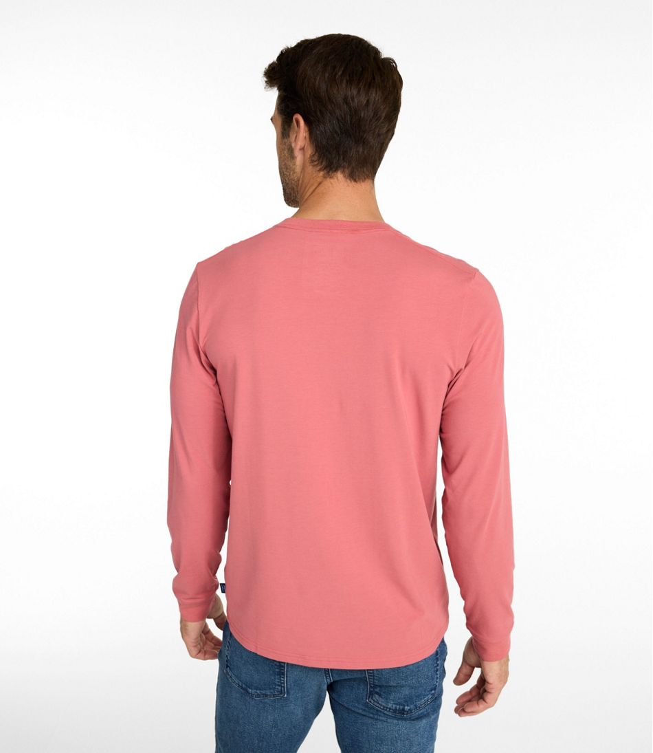 L.L.Bean | Men's Comfort Stretch Performance® Pima Tee, Long-Sleeve Henley