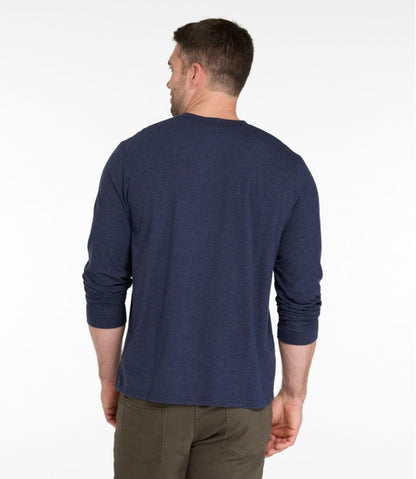 L.L.Bean | Men's Comfort Stretch Performance® Pima Tee, Long-Sleeve Henley
