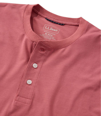 L.L.Bean | Men's Comfort Stretch Performance® Pima Tee, Long-Sleeve Henley