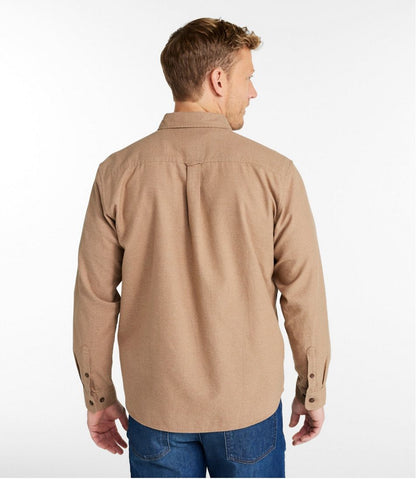 L.L.Bean | Men's Brushed Jaspé Twill Shirt, Traditional Untucked Fit