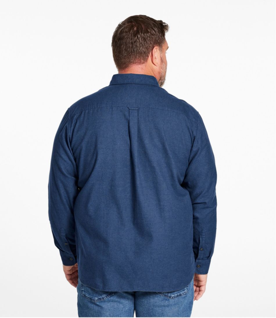 L.L.Bean | Men's Brushed Jaspé Twill Shirt, Traditional Untucked Fit