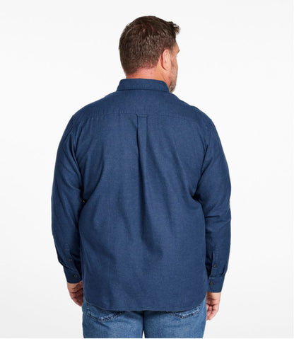 L.L.Bean | Men's Brushed Jaspé Twill Shirt, Traditional Untucked Fit