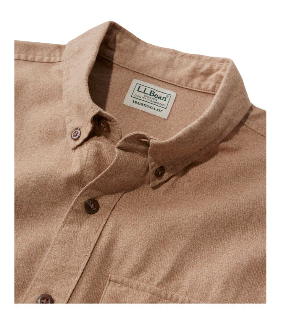 L.L.Bean | Men's Brushed Jaspé Twill Shirt, Traditional Untucked Fit